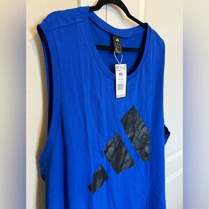 Adidas Royal Blue men’s Workout Shirt Tank Top with Black Accents